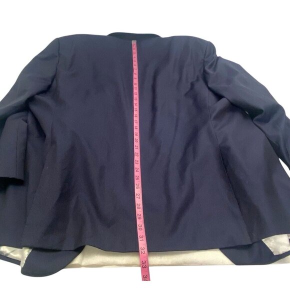 VITALE BARBERIS Men Blazer Size XL Wool Super 110 CANONICO STITCHED Blue Classic - Picture 11 of 16